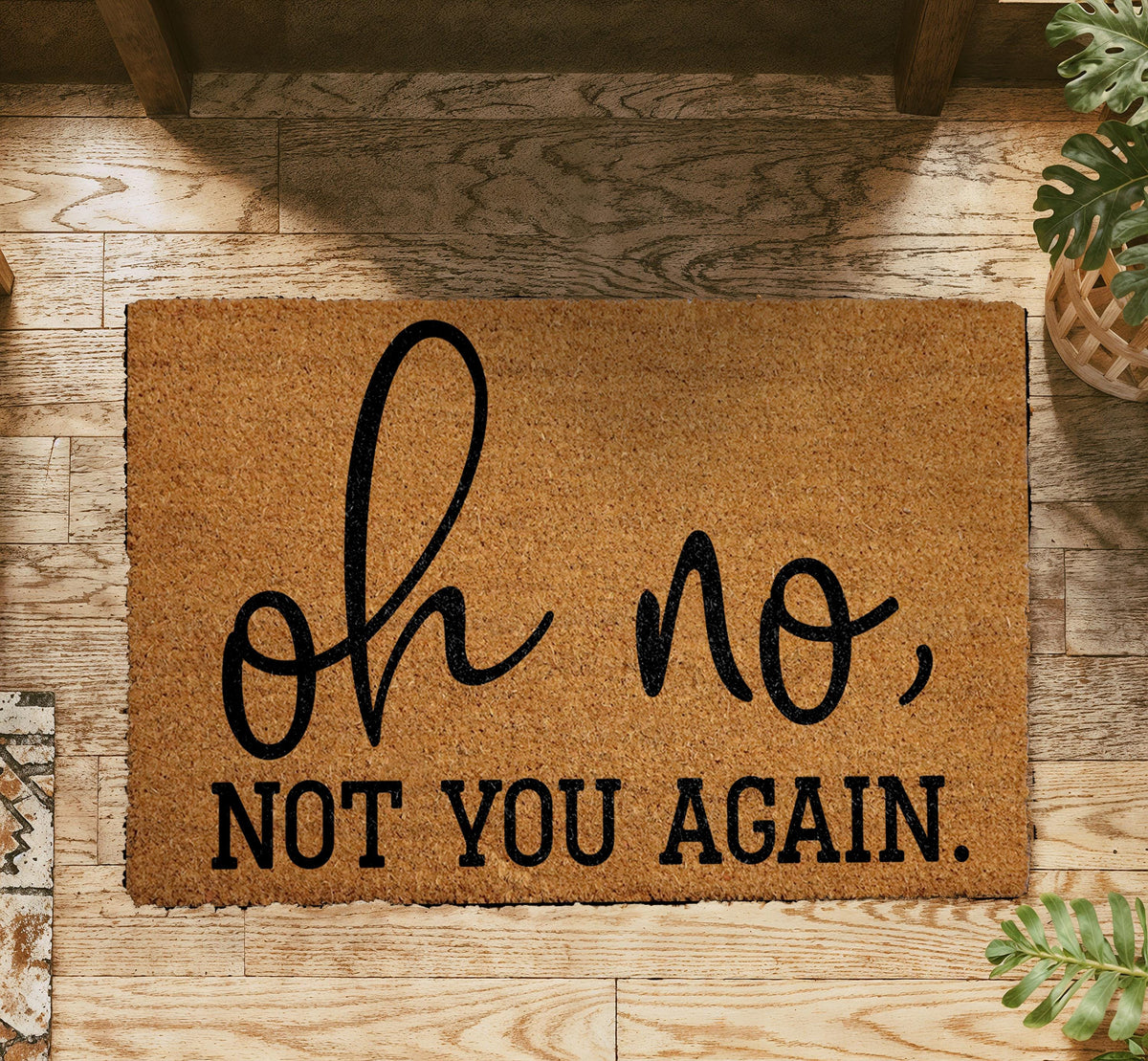 Sarcastic Doormat, Natural Coir Entry Decor, Farmhouse Patio Mat