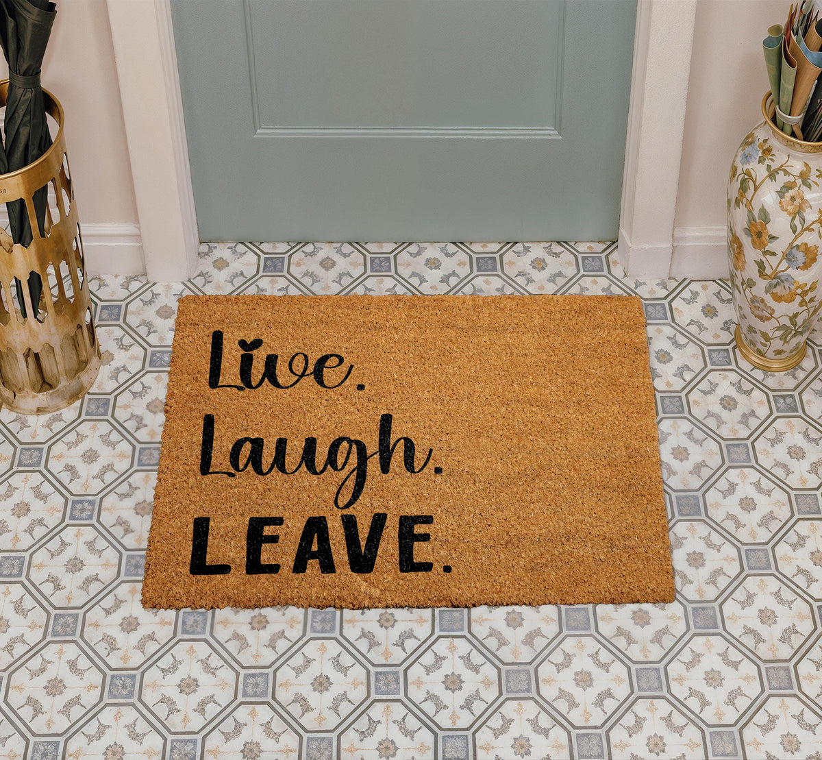 Live Laugh Leave Doormat, Funny Door Mat, Sarcastic Welcome Mat, Humorous Mat
