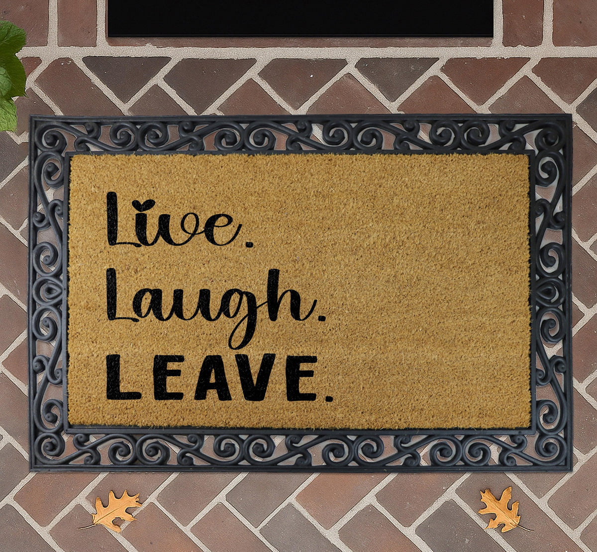 Live Laugh Leave Doormat, Funny Door Mat, Sarcastic Welcome Mat, Humorous Mat