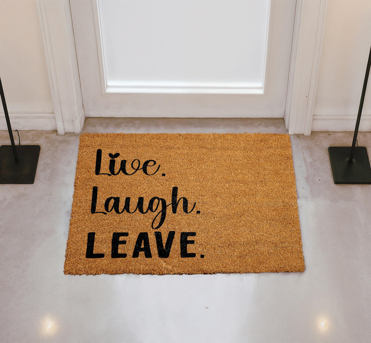 Live Laugh Leave Doormat, Funny Door Mat, Sarcastic Welcome Mat, Humorous Mat