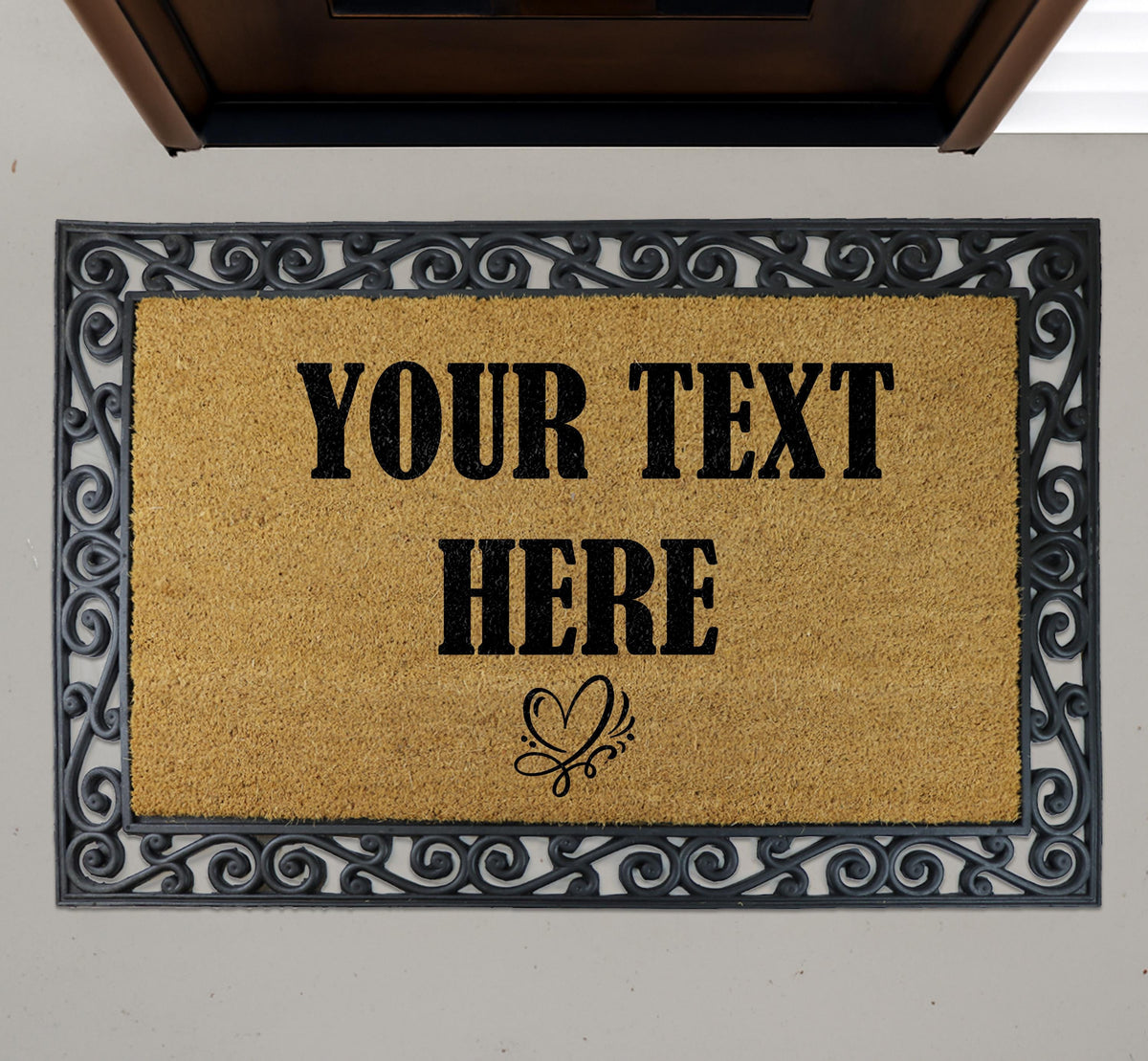 Personalized Custom Text Doormat, Unique Welcome Mat, Design Your Own Mat, Cute Wedding Gift