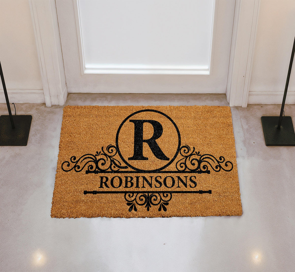Personalized Last Name Welcome Mat, Custom Family Name Doormat