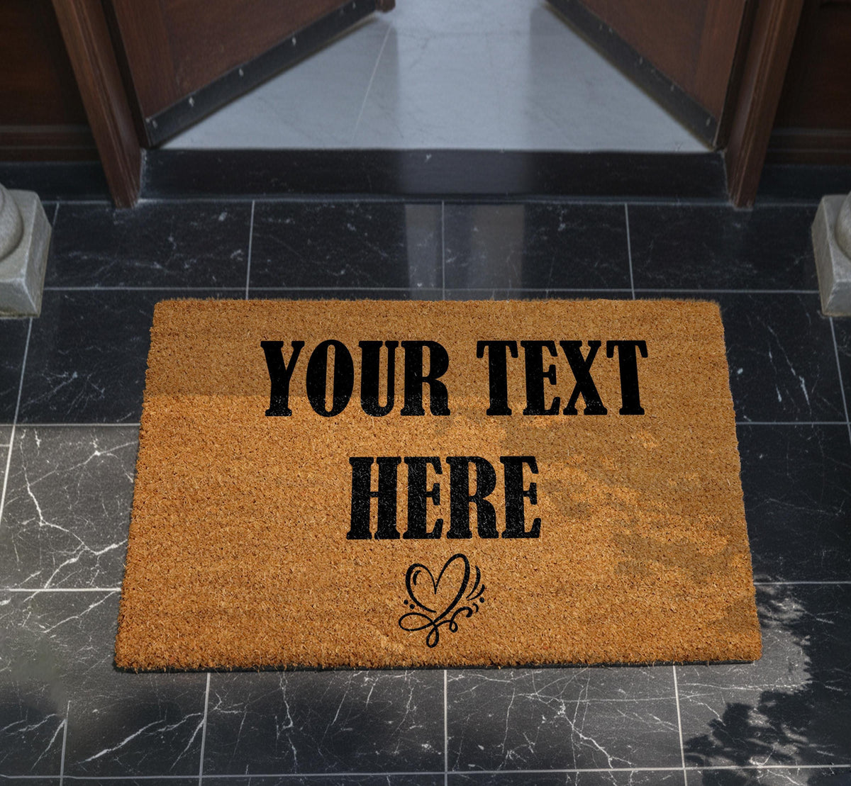 Personalized Custom Text Doormat, Unique Welcome Mat, Design Your Own Mat, Cute Wedding Gift