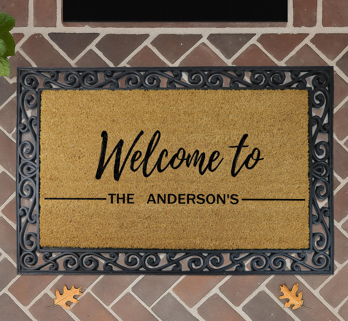 Personalized Family Name Welcome Doormat, Custom Last Name Porch Decor, Couples New Home Gift