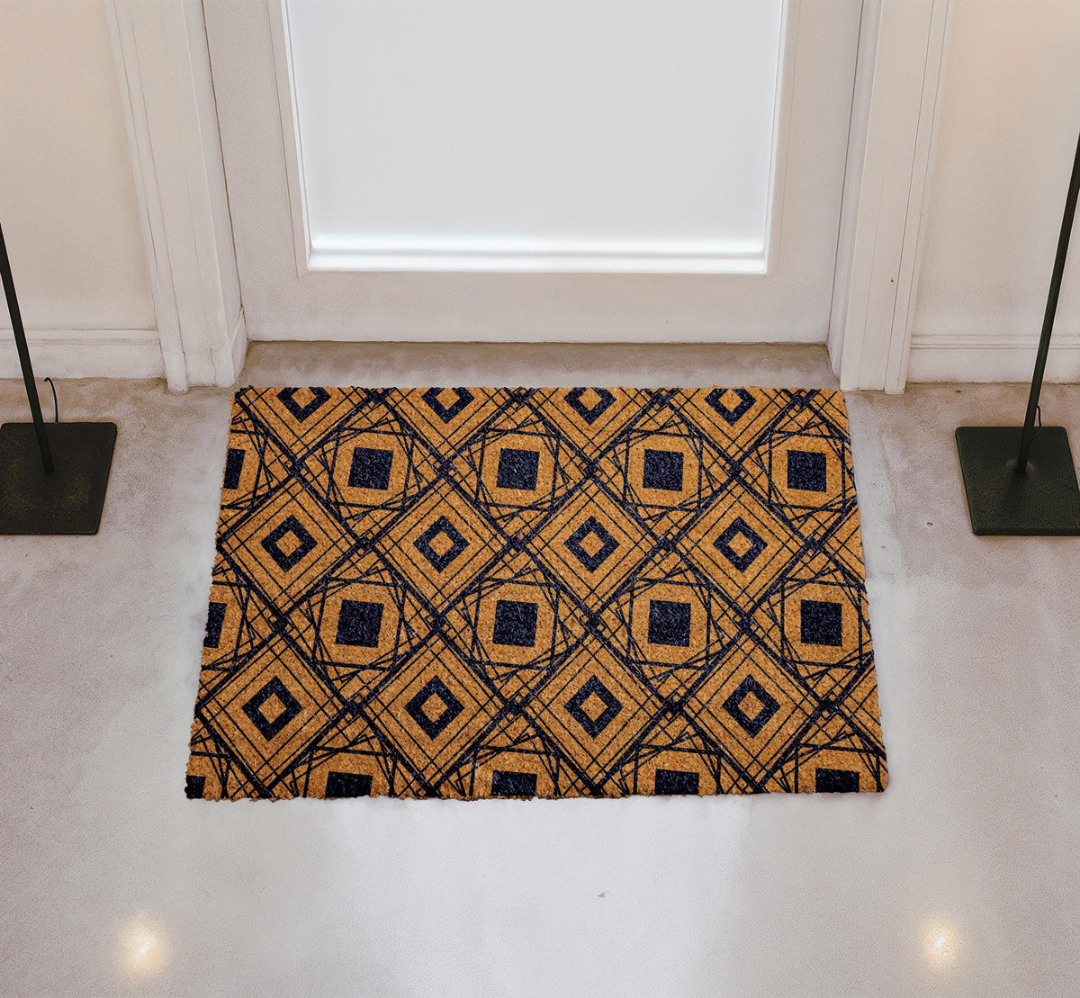 Geometric Pattern Doormat, Modern Art Welcome Mat, Abstract Home Decor