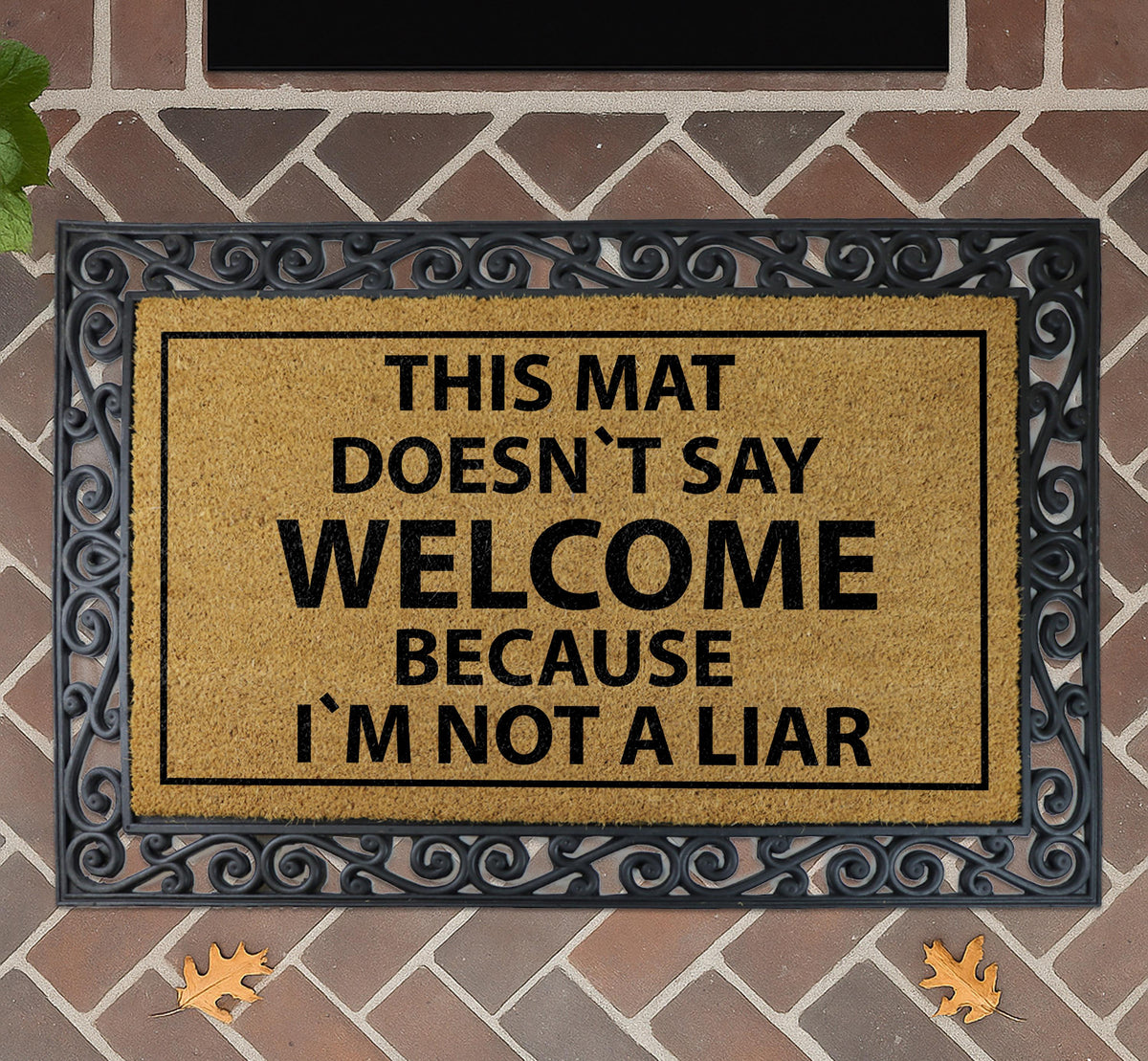 This Mat Doesn't Say Welcome Because I'm Not A Liar Doormat, Funny Welcome Mat, Anti-Social Rug