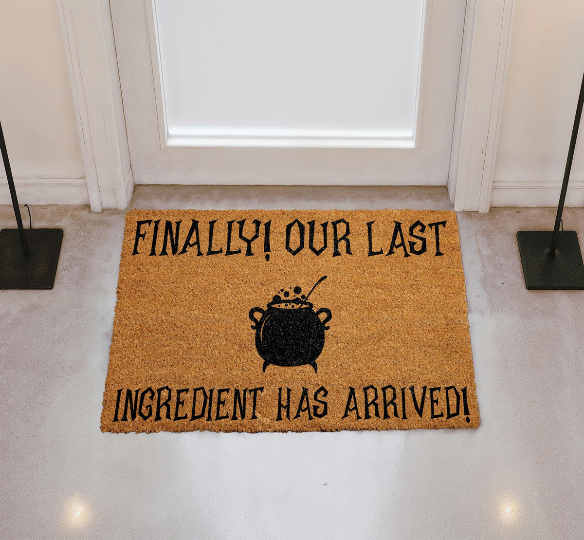 Finally Our Last Ingredient Has Arrived Doormat, Witchy Home Decor, Halloween Welcome Mat