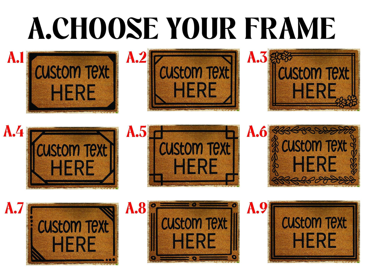 Custom Text Here Doormat, Create Your Own Door Mat, Design Variety Welcome Mats, New Home Gift