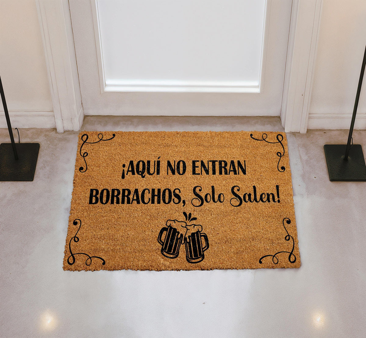 Aquí No Entran Borrachos Solo Salen Doormat, Funny Spanish Welcome Mat