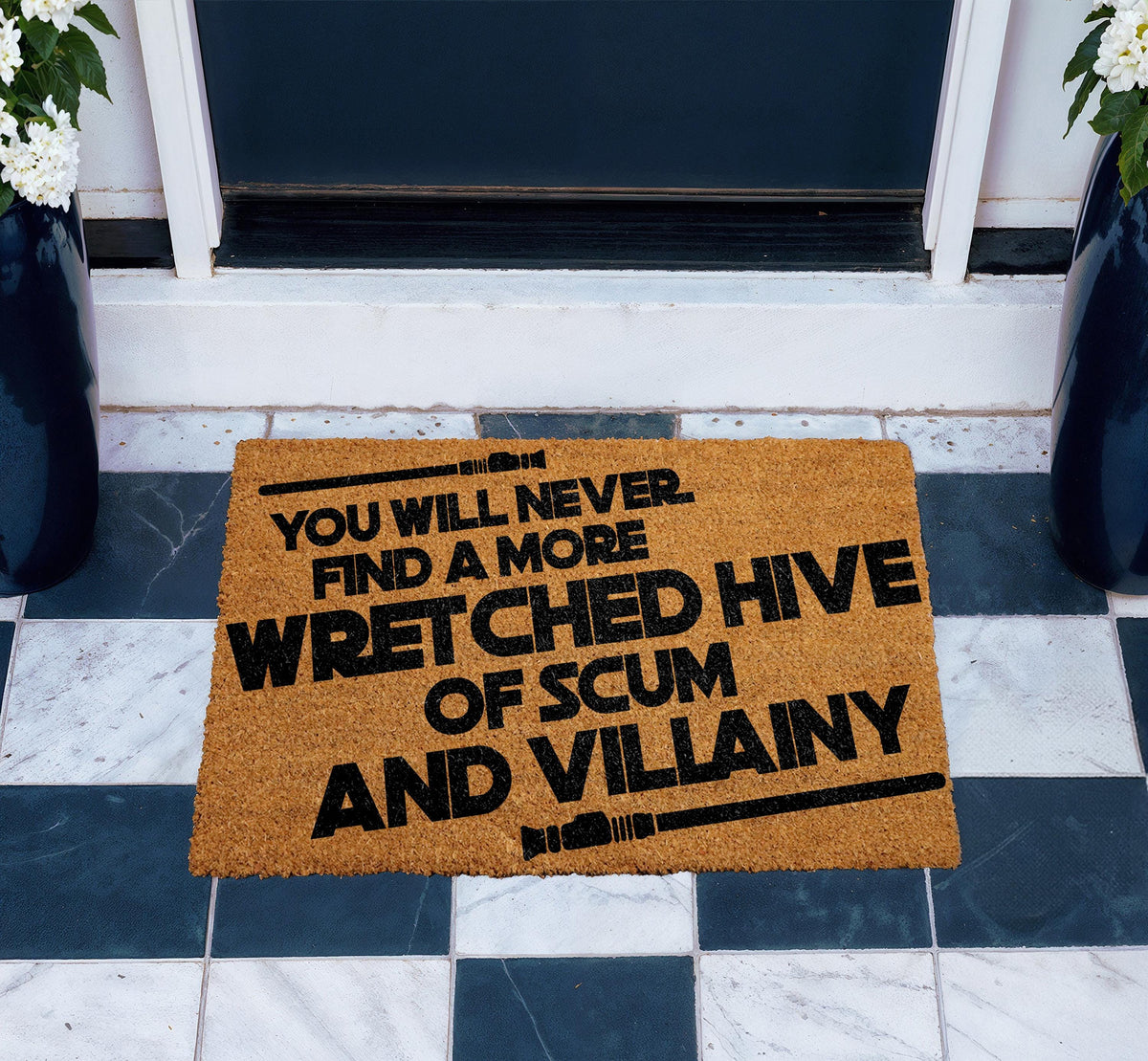Funny Sci Fi Quote Doormat, Sarcastic Welcome Mat, Coir Entry Rug, Geek Home Decor