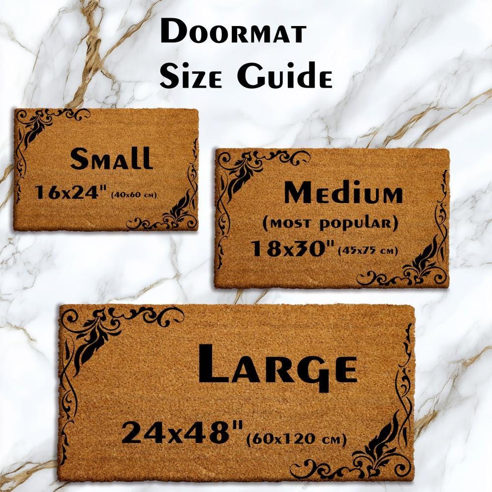 Custom Personalized Floral Coir Door Mat, Welcome Gigi and Papa's House Rug