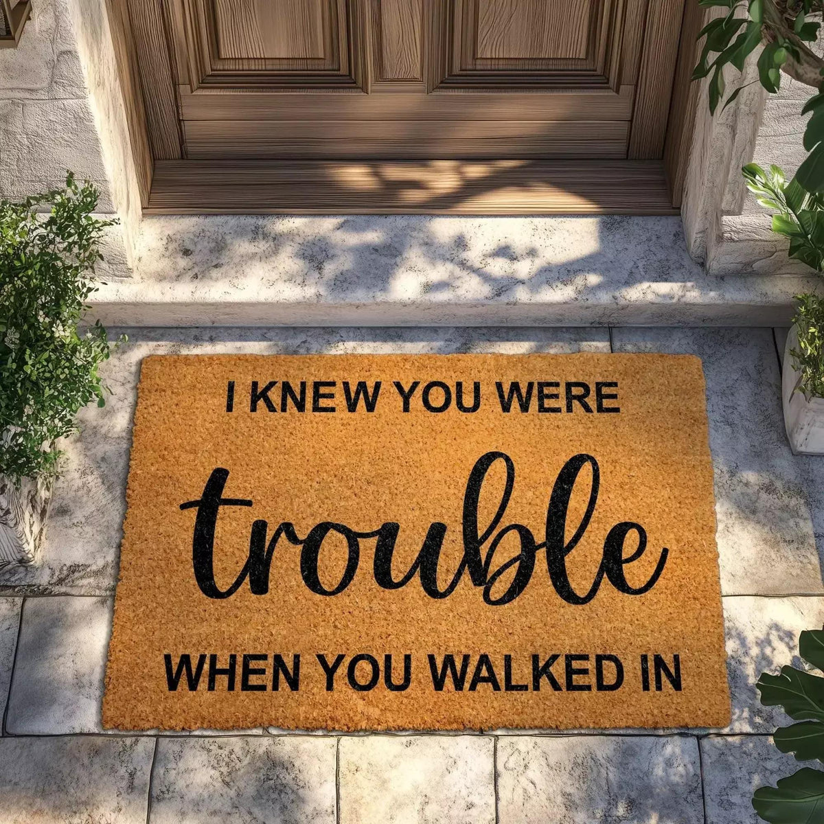 I Knew You Were Trouble When Walked In Doormat, Funny Lyrics Door Mat