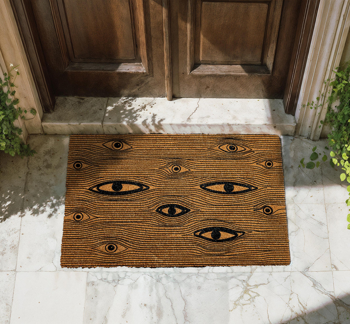 All Seeing Eye Doormat, Mystical Eyes Welcome Mat, Gothic Home Entrance Rug