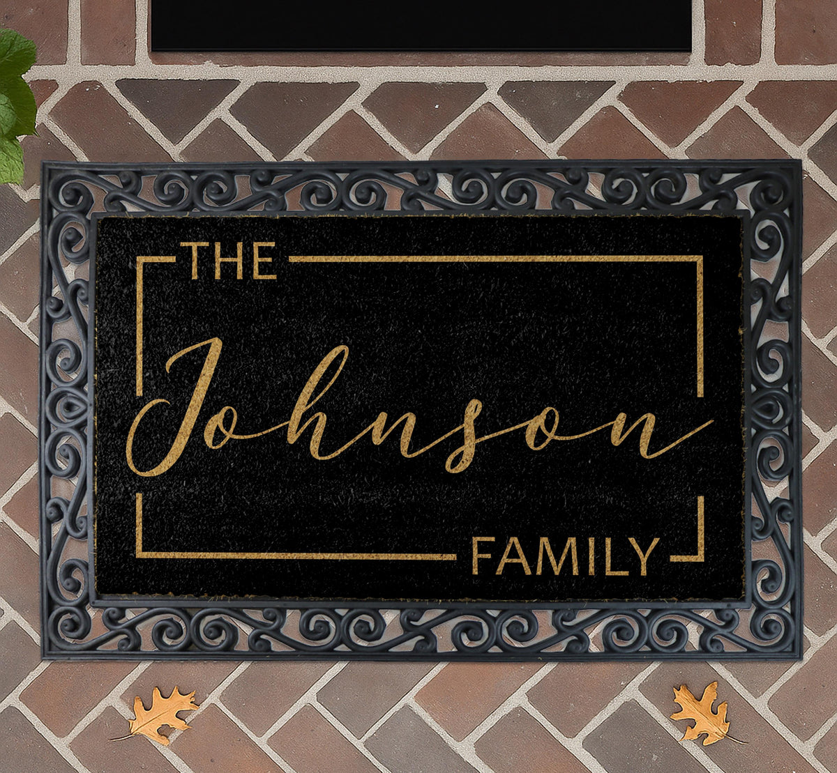 Custom Family Name Coco Doormat, Personalized Name Natural Coir Mat, Last Name Welcome Door Mat