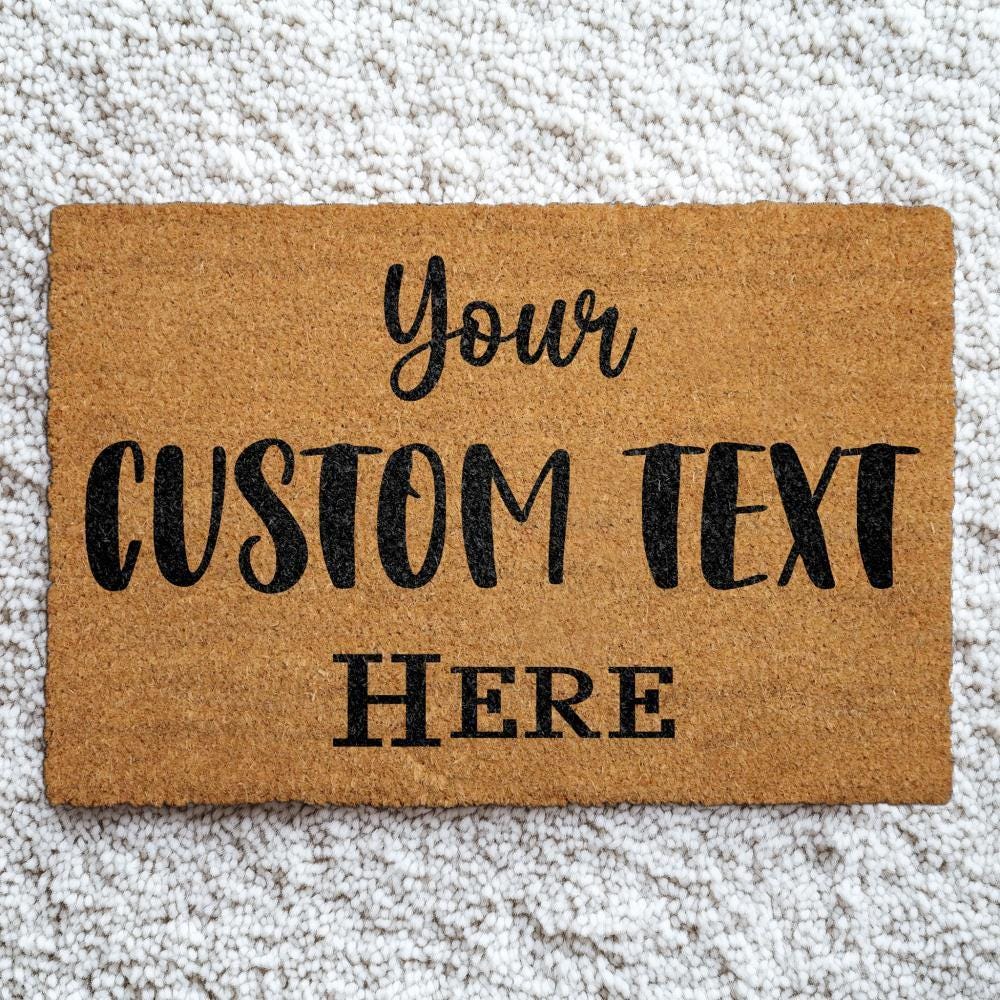 Custom Door Mat: Natural Coir Fiber - Personalized Welcome Rug