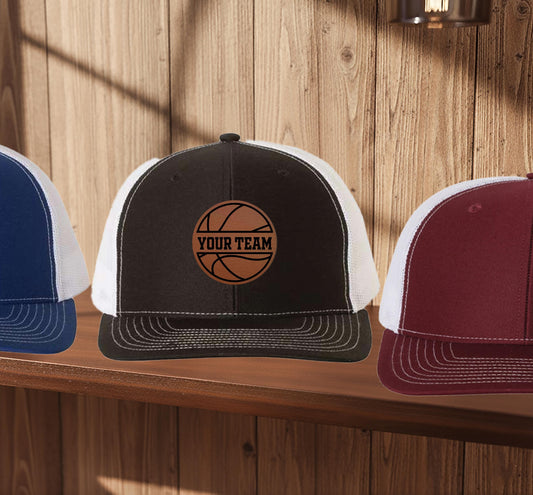Custom Basketball Patch Cap, Personalized Team Name Hat