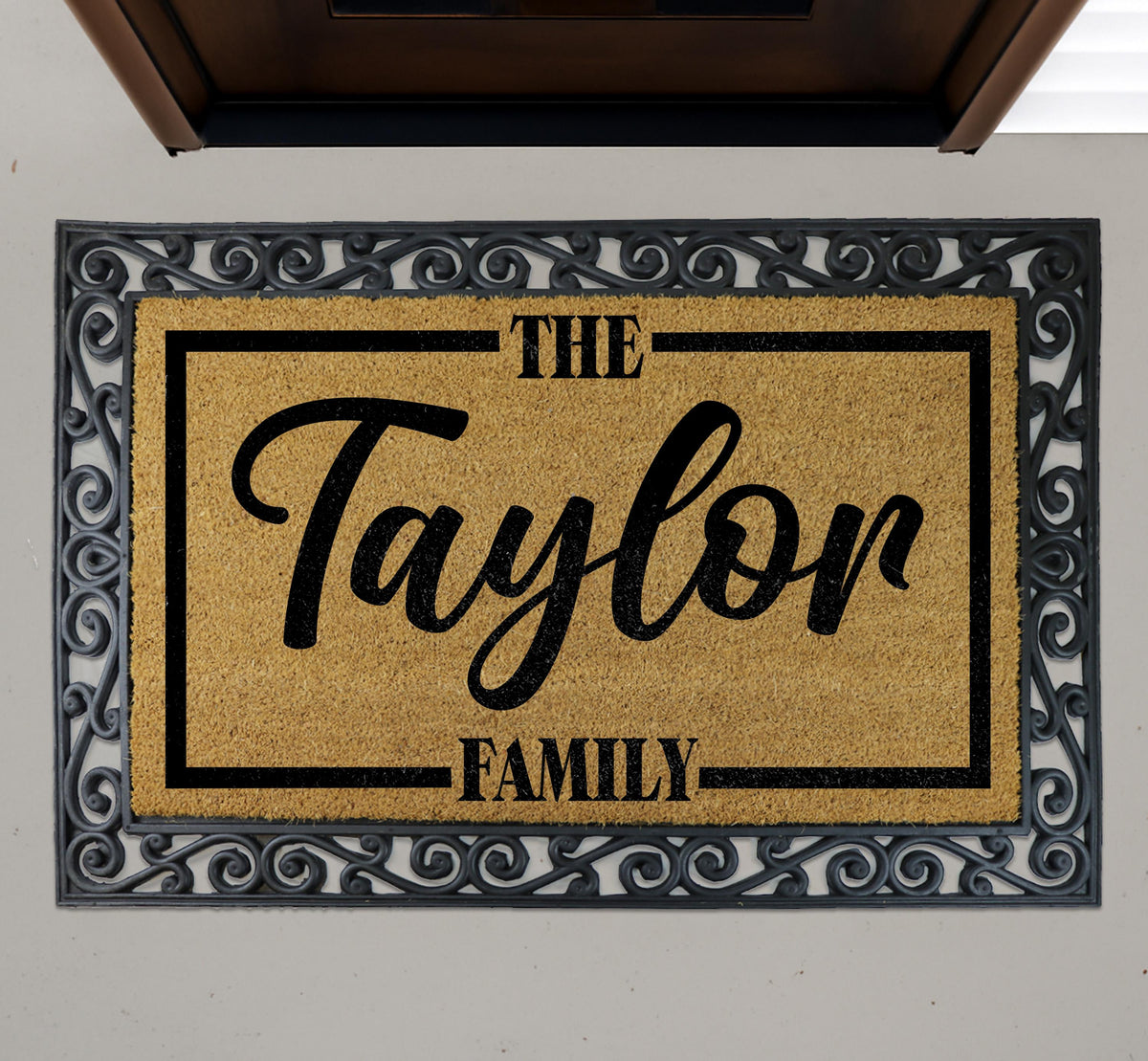 Family Name Doormat, Custom Last Name Est. Year Door Mat, Personalized Housewarming Gift