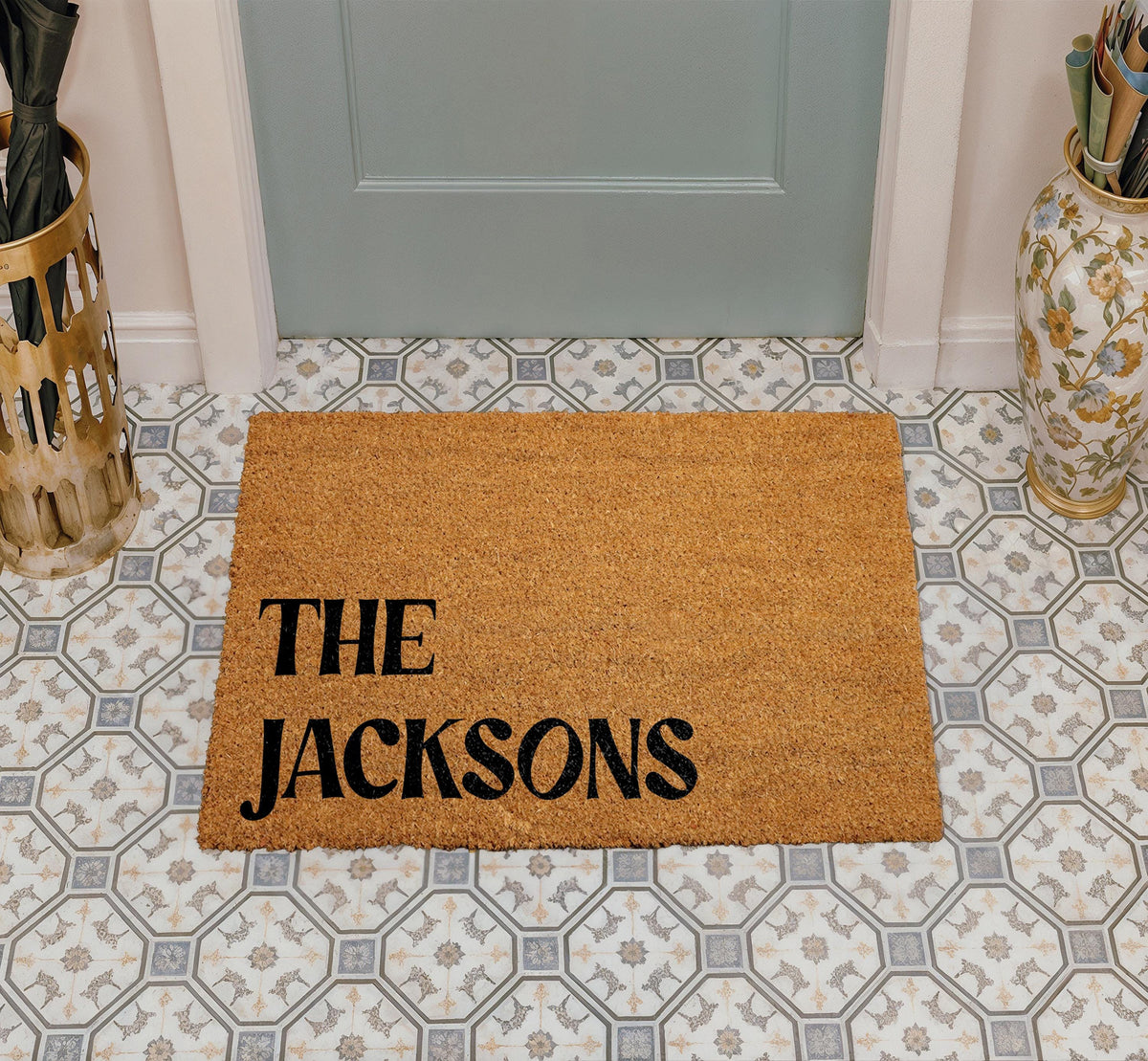 Family Name Doormat, Custom Last Name Est. Year Door Mat, Personalized Housewarming Gift