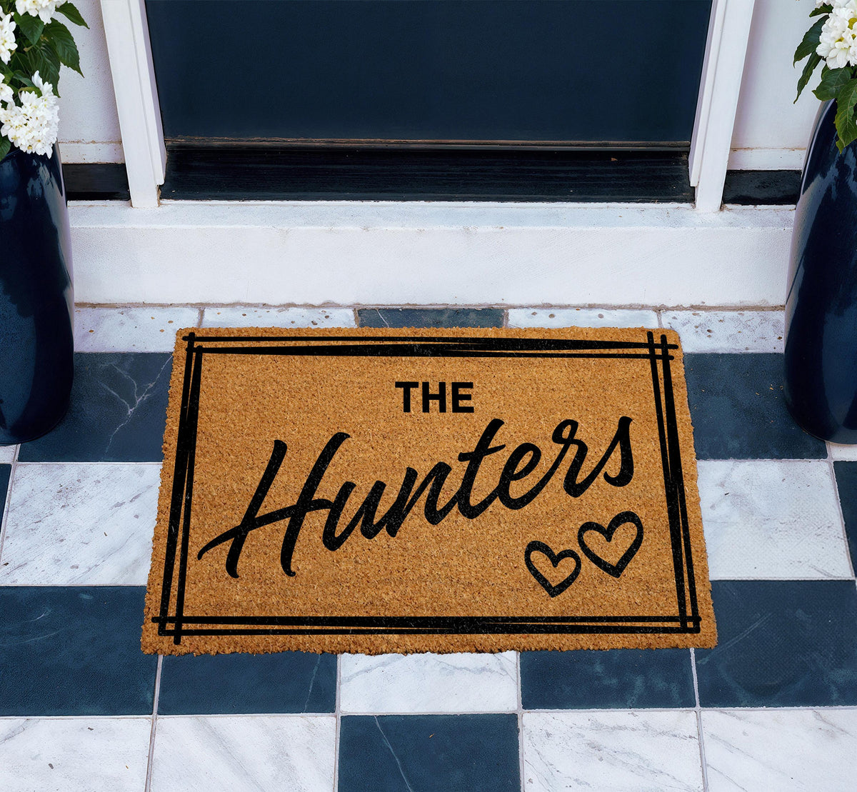 Family Name Doormat, Custom Last Name Est. Year Door Mat, Personalized Housewarming Gift