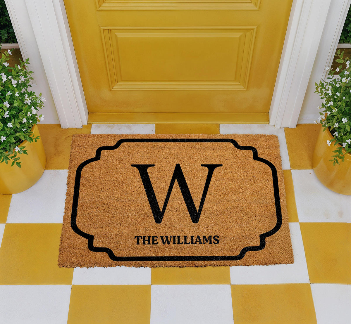 Family Name Doormat, Custom Last Name Est. Year Door Mat, Personalized Housewarming Gift