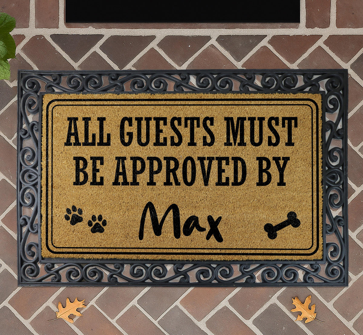 Personalized Dog Name Doormat, Custom All Guests Must Be Approved By Home Decor