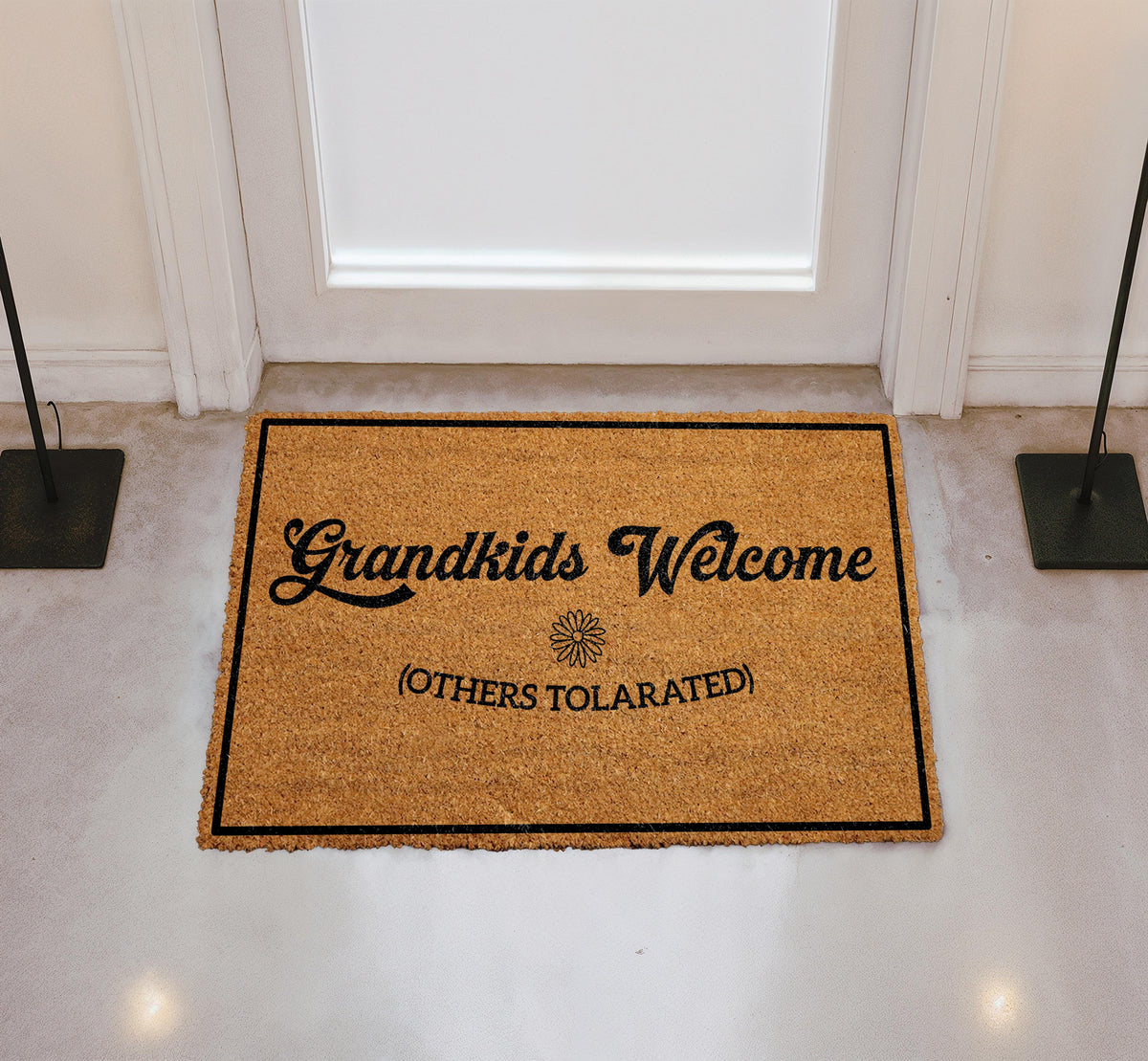 Grandkids Welcome Others Tolerated Doormat, Funny Grandparent Gift, Nana and Papas Home Decor