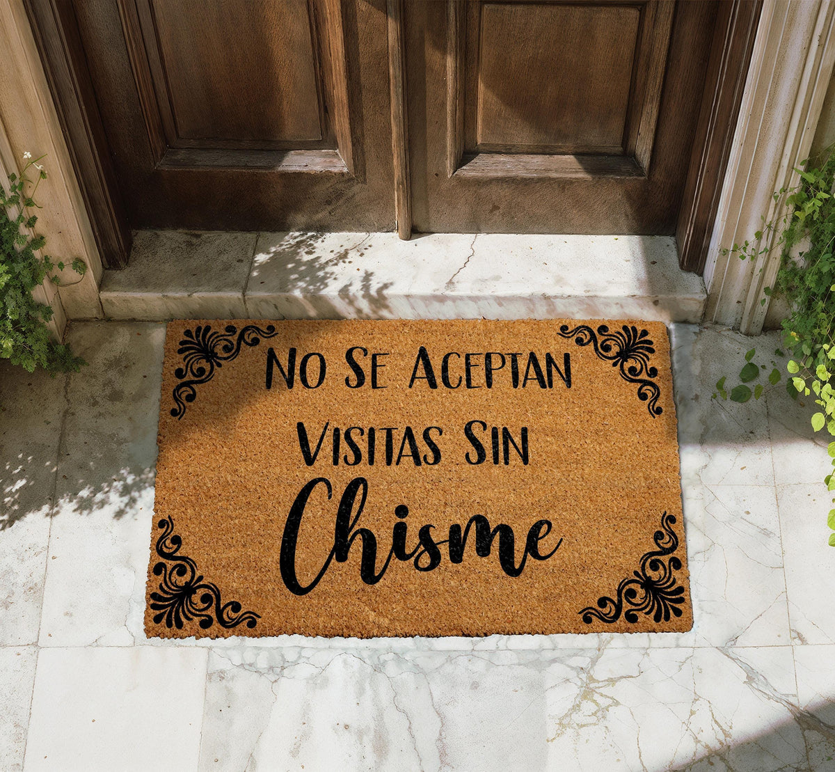 No Se Aceptan Visitas Sin Chisme Doormat, No Gossip No Entry Welcome Mat