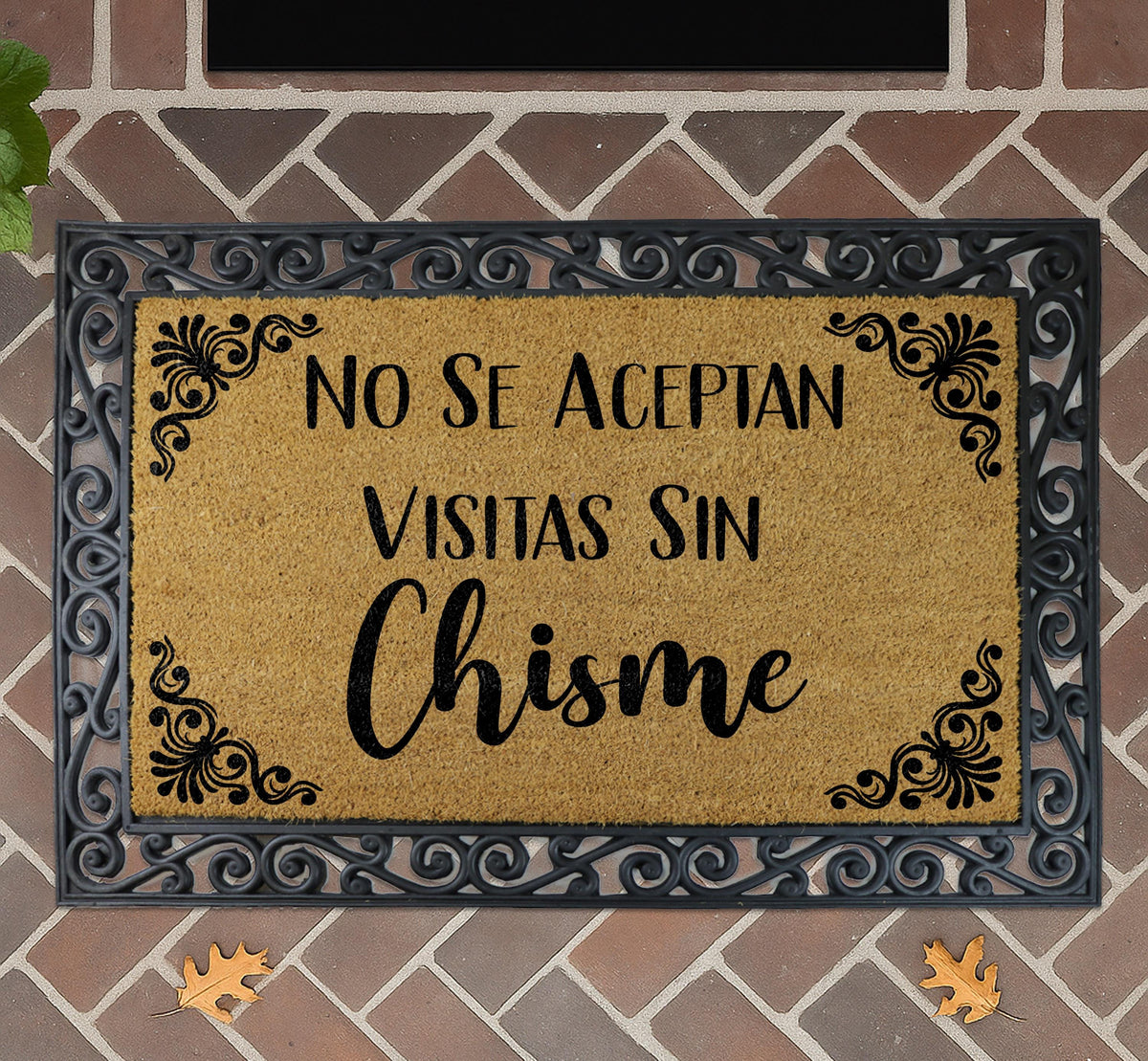 No Se Aceptan Visitas Sin Chisme Doormat, No Gossip No Entry Welcome Mat