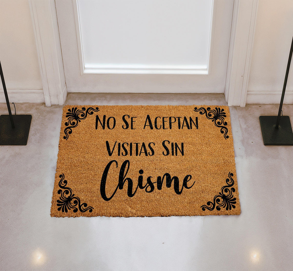 No Se Aceptan Visitas Sin Chisme Doormat, No Gossip No Entry Welcome Mat