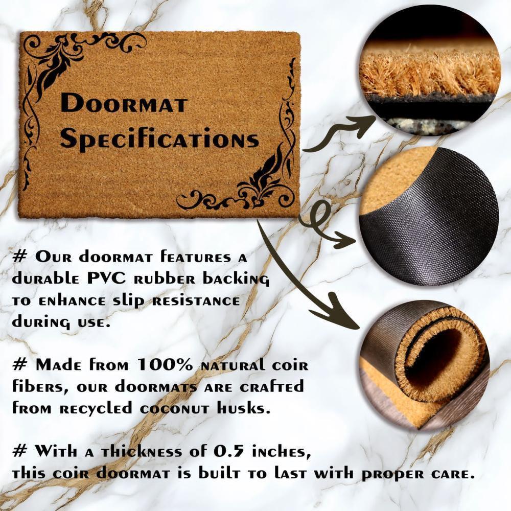 Flowers Wildflowers Doormat, Nature Lover Front Porch Rug, Coir Entrance Mat