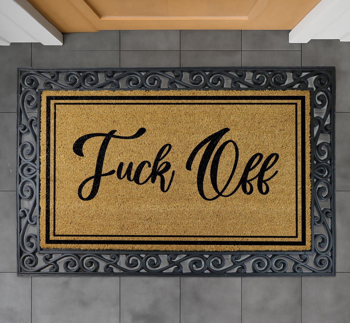 Fuck Off Doormat, Funny Rude Welcome Mat, Sarcastic Housewarming Gift