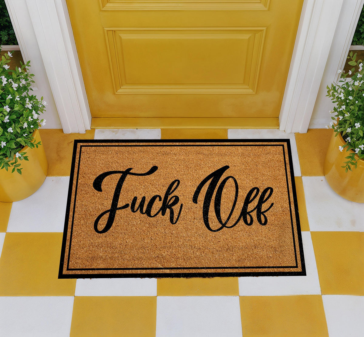 Fuck Off Doormat, Funny Rude Welcome Mat, Sarcastic Housewarming Gift