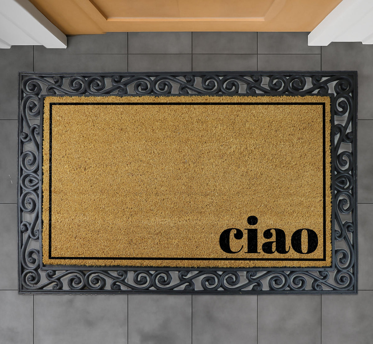 Ciao Italian Doormat, Hello Welcome Mat, New Home Gift, Front Porch Decor