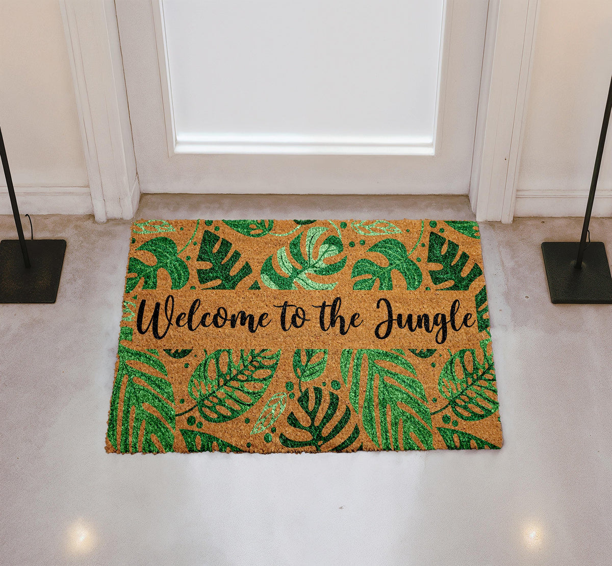 Welcome To The Jungle Interchangeable Doormat, Cute Botonical Pattern Home Decor