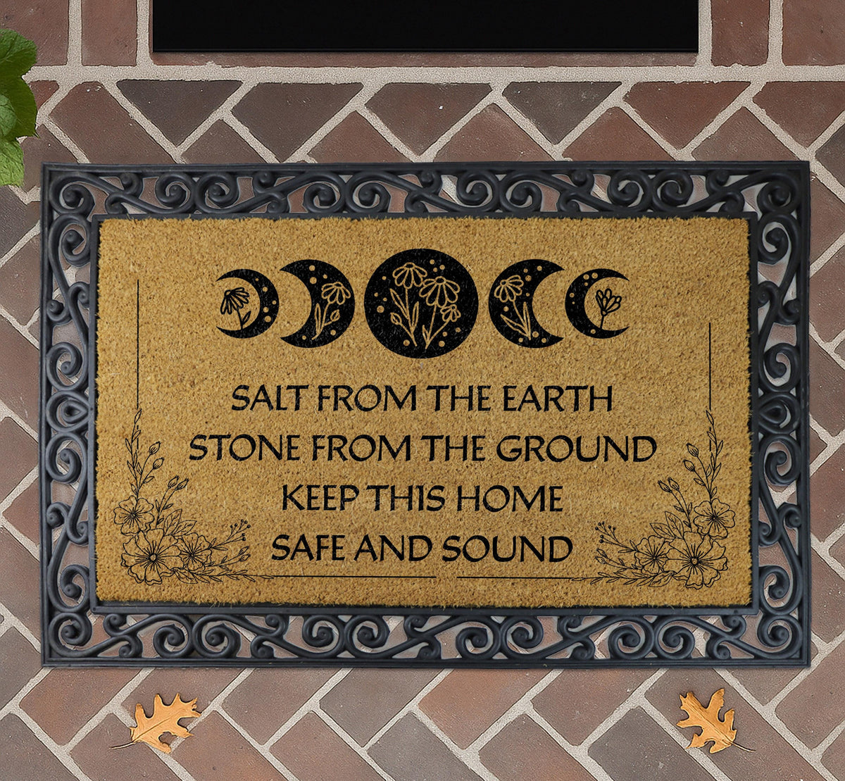 Salt From The Earth Doormat, Witchy Welcome Mat, Home Protection Spell Decor