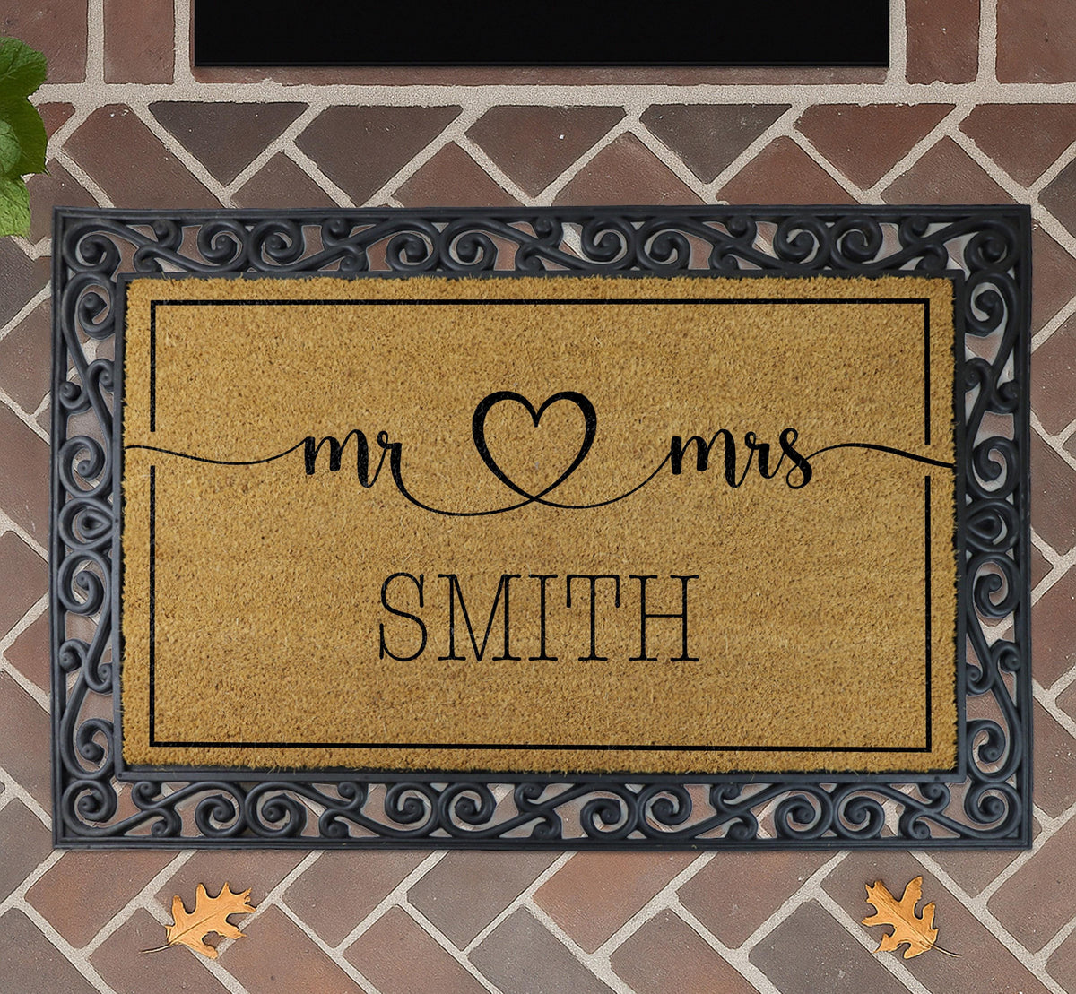 Custom Mr and Mrs Doormat, Personalized Wedding Door Mat, Newlywed Gift