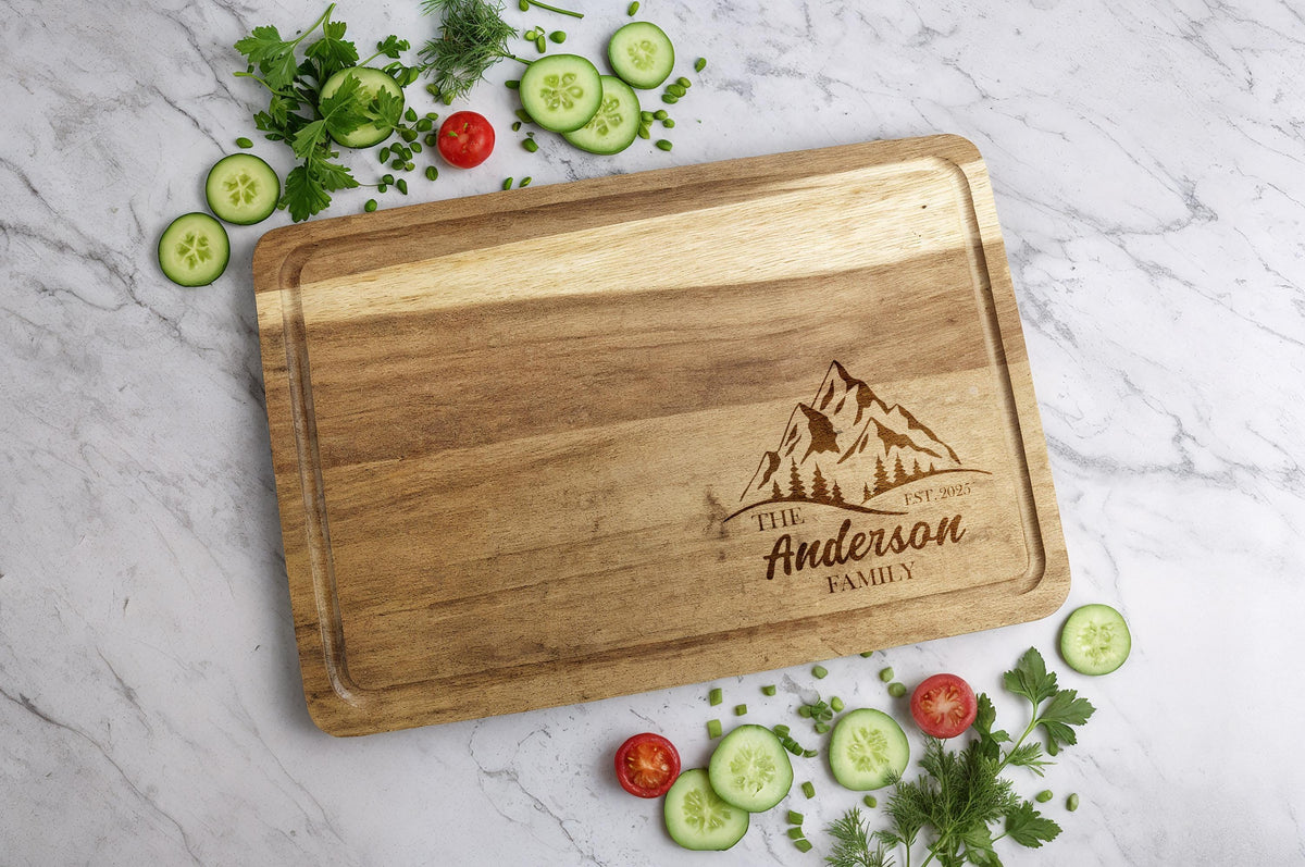Personalized Engraved Wooden Cutting Board, Custom RV Camper Gift for Couple