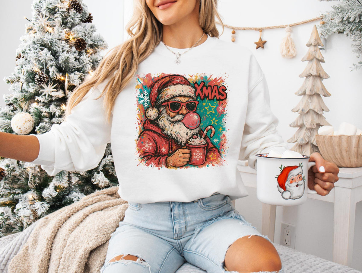 Funny Santa Claus Christmas Sweatshirt, Nasty Santa Sweater, Retro Xmas Hoodie, Winter Season Sweatshirt, Festive Holiday Sweater, Xmas Gift