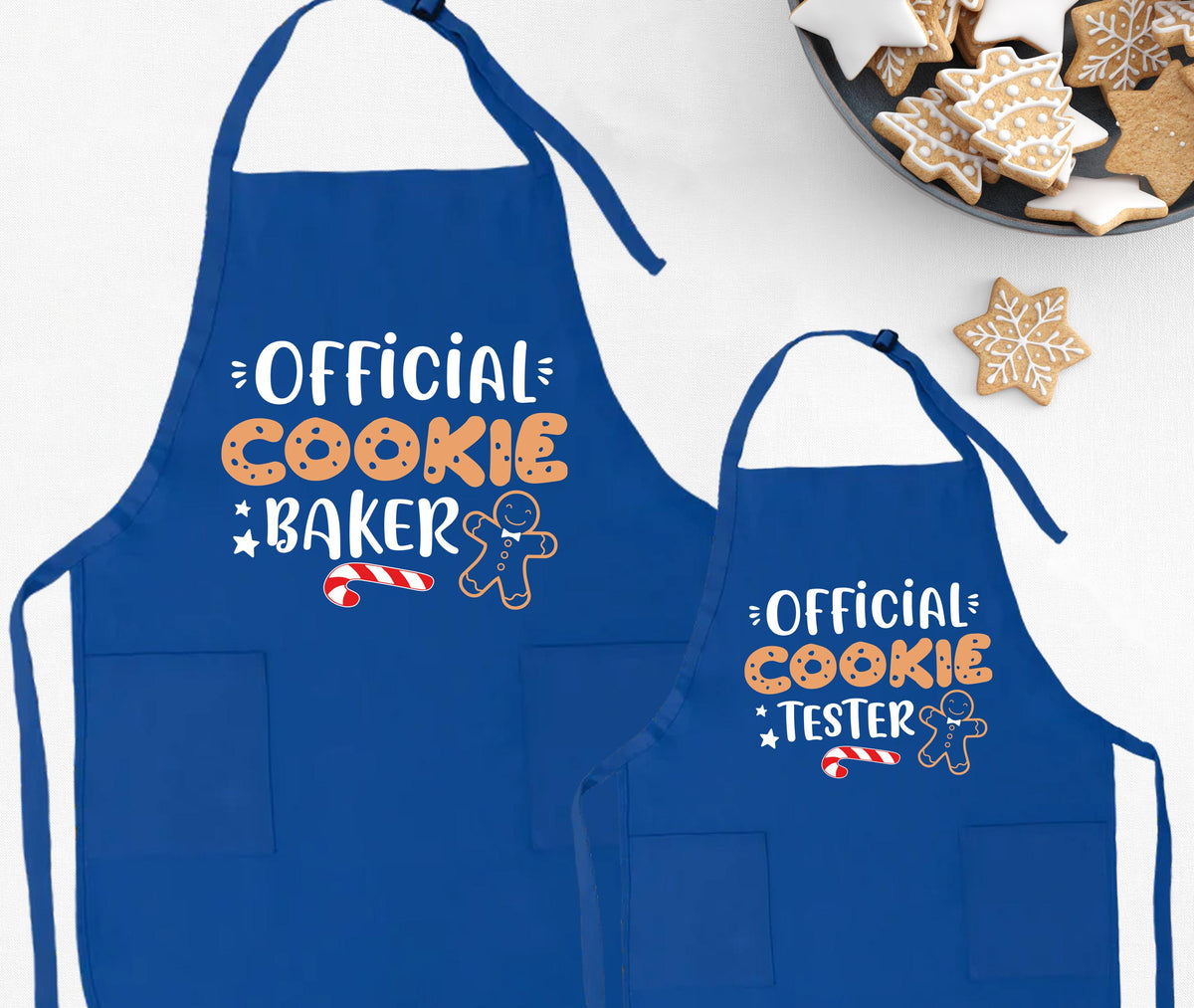 Official Cookie Baker Apron, Cookie Tester Apron Gift, Christmas Gingerbread Matching Apron Set