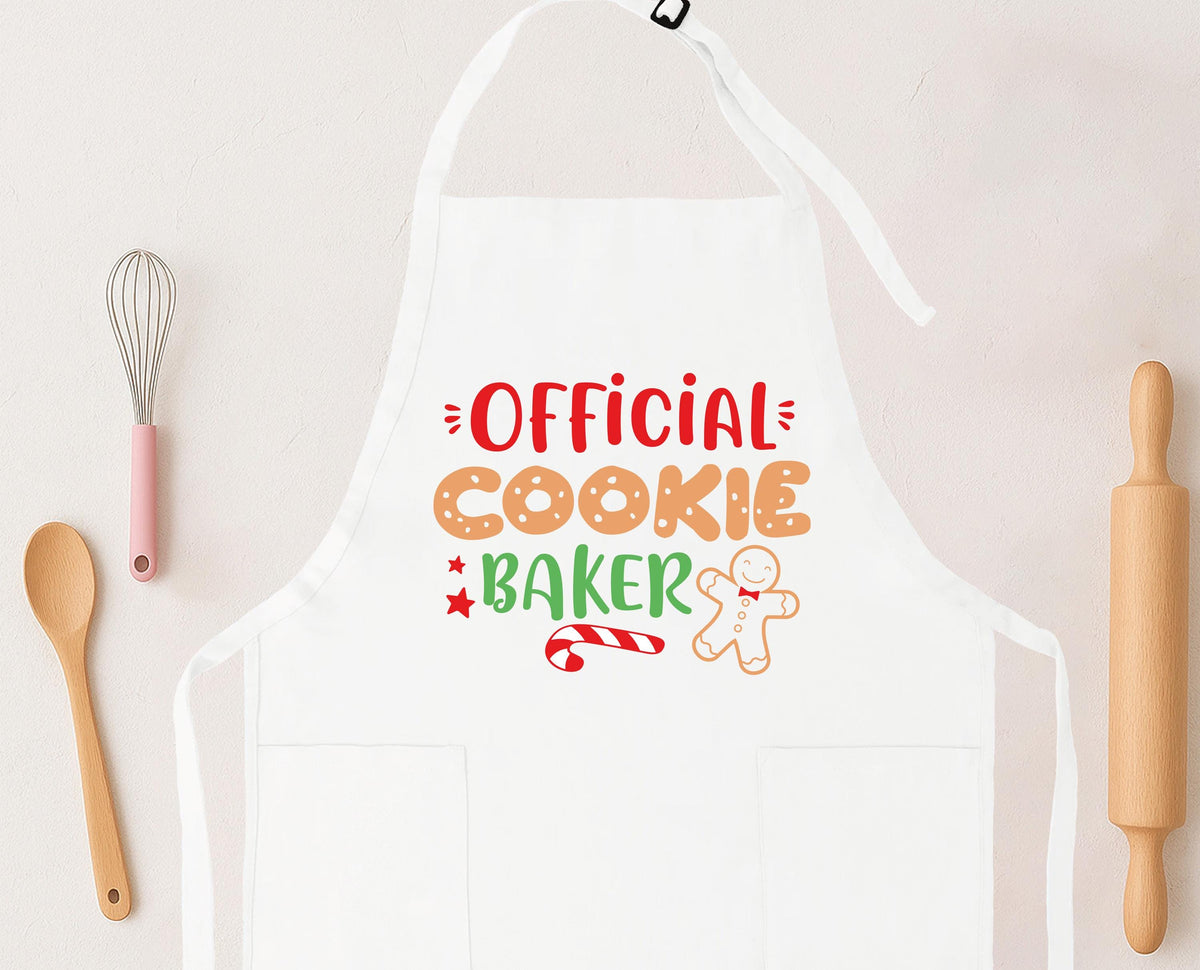 Official Cookie Baker Apron, Cookie Tester Apron Gift, Christmas Gingerbread Matching Apron Set