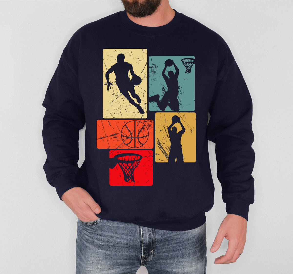 Basketball Crew Sweatshirt, Basketball Player Sweater, Basketball Lover Gift, Basketball Team Hoodie, Basketball Season Family Crewneck