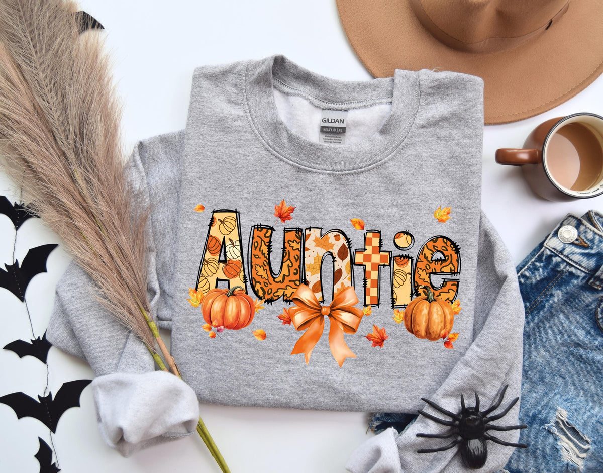 Fall Mama and Grandma Sweatshirt, Fall Season Family Matching Sweater, Women Thanksgiving Hoodie, Auntie Fall Sweat, Pumpkin Season Crewneck