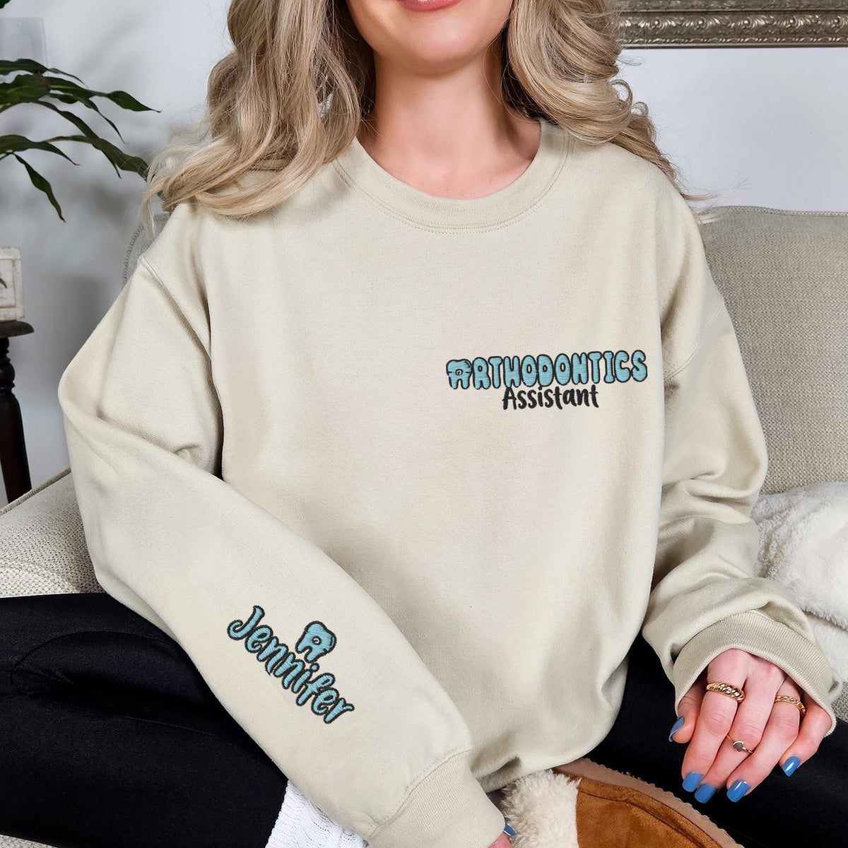 Orthodontic Assistant Embroidery Sweatshirt, Custom Orthodontist Embroidered Hoodie, Orthodontic Assistant Grad Sweat, Gift for Orthodontist