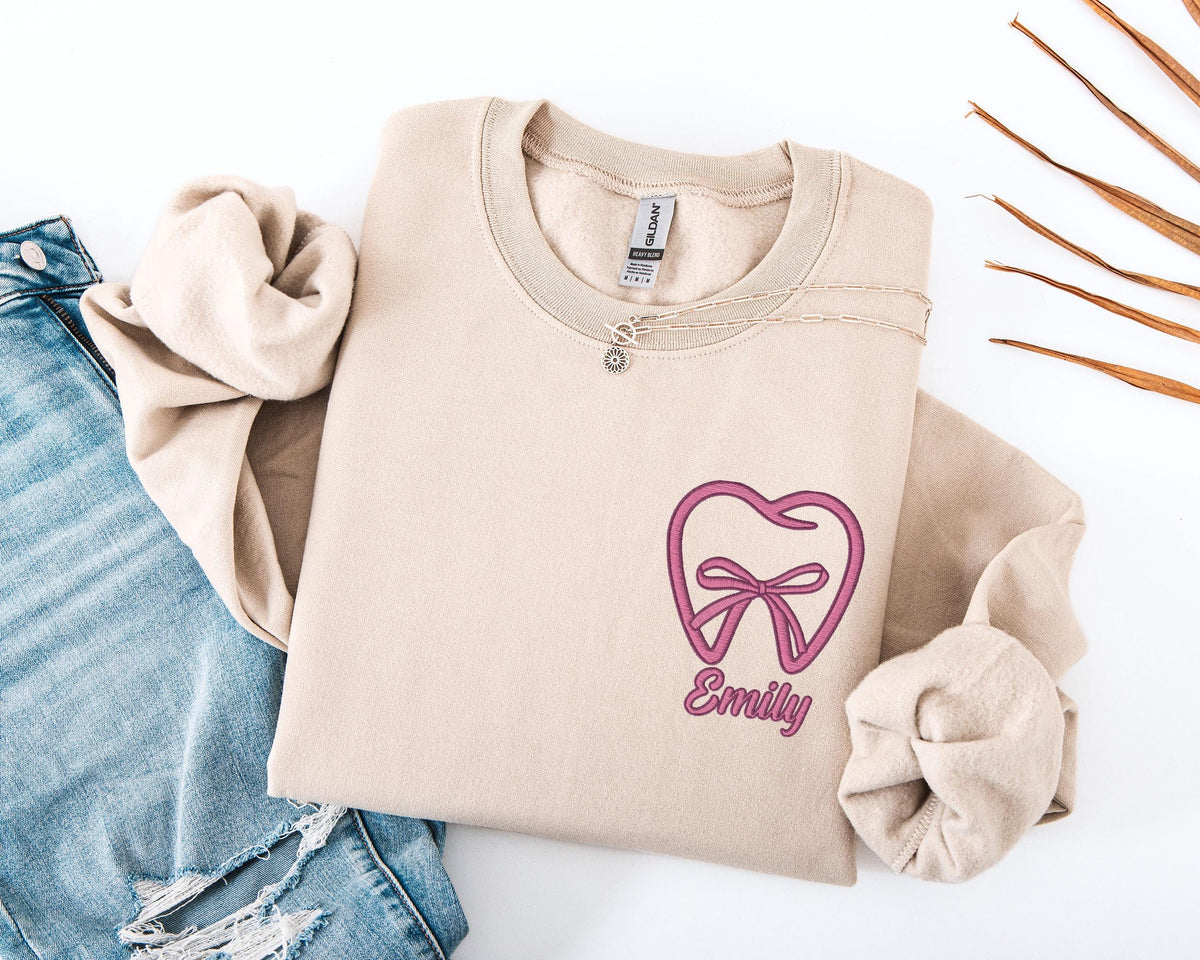 Dentist Embroidery Sweatshirt, Dental Assistant Embroidered Hoodie, Dental School Graduation Sweater, Dental Hygienist Team Sweater