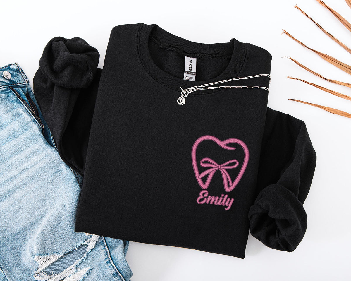 Dentist Embroidery Sweatshirt, Dental Assistant Embroidered Hoodie, Dental School Graduation Sweater, Dental Hygienist Team Sweater