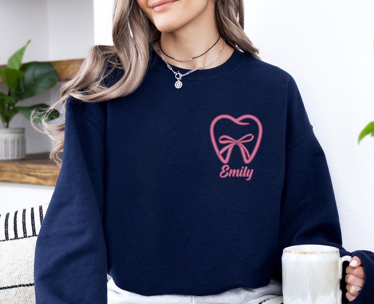 Dentist Embroidery Sweatshirt, Dental Assistant Embroidered Hoodie, Dental School Graduation Sweater, Dental Hygienist Team Sweater