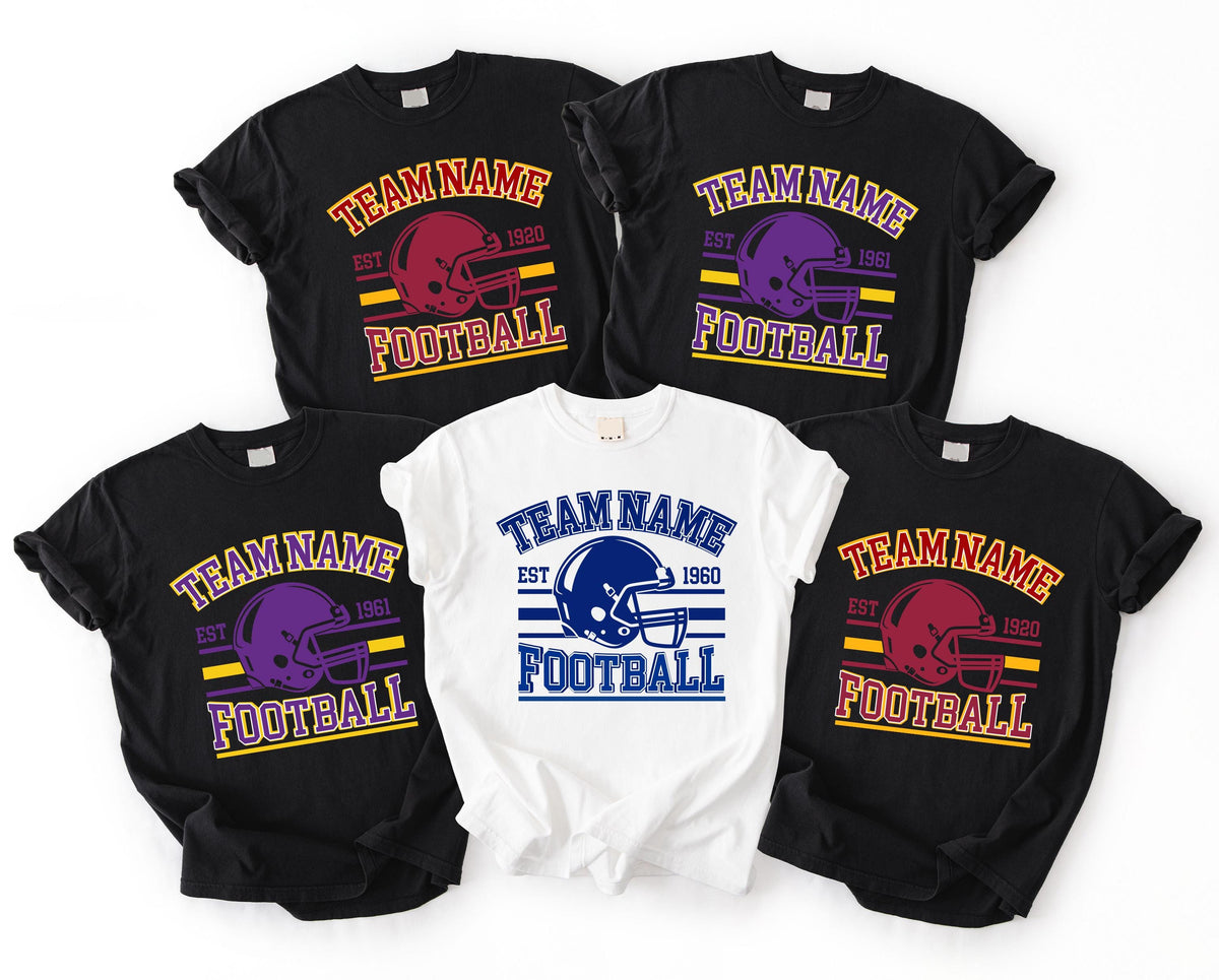 Custom Team Name Football Shirt, Retro Football Sweatshirt, Football Fans Gift Tee