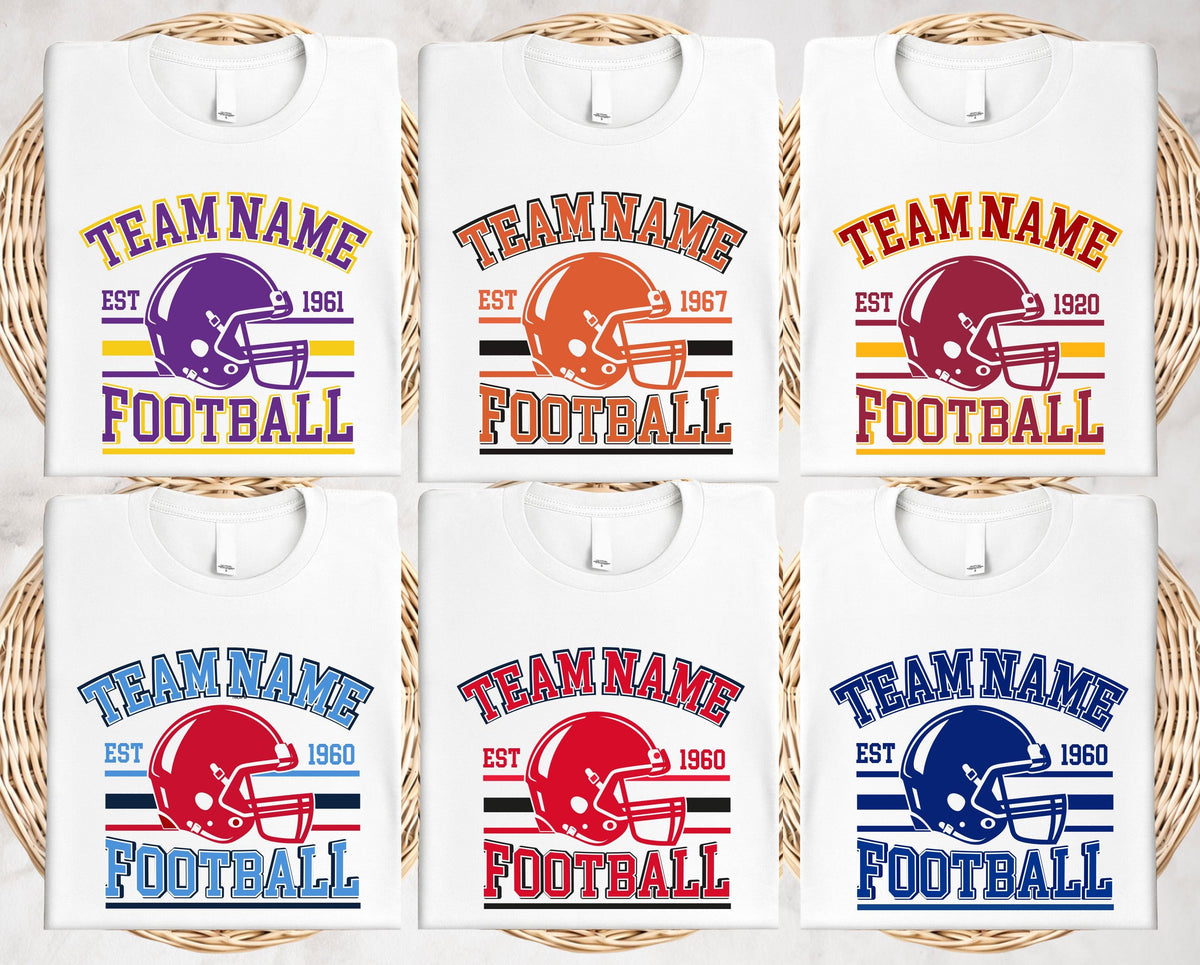Custom Team Name Football Shirt, Retro Football Sweatshirt, Football Fans Gift Tee