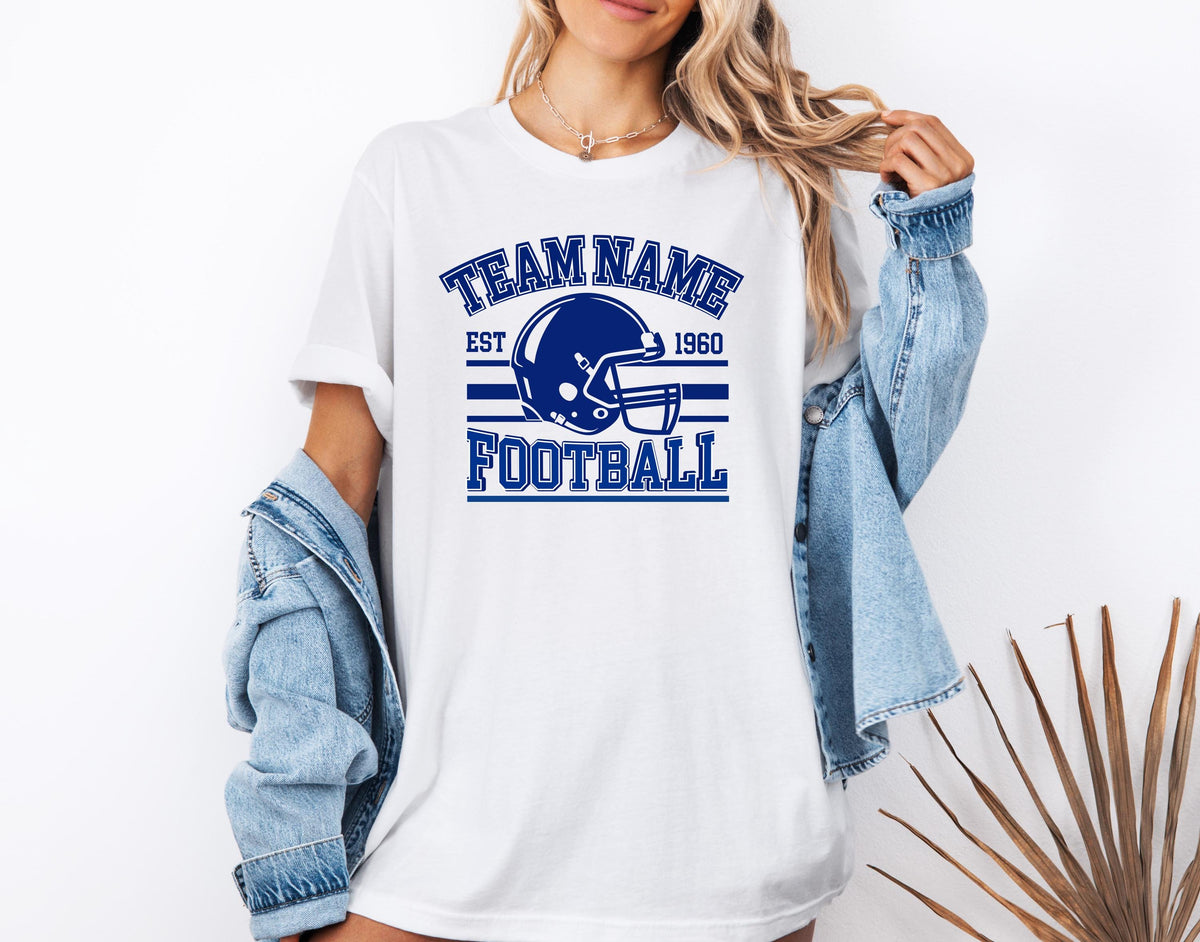 Custom Team Name Football Shirt, Retro Football Sweatshirt, Football Fans Gift Tee