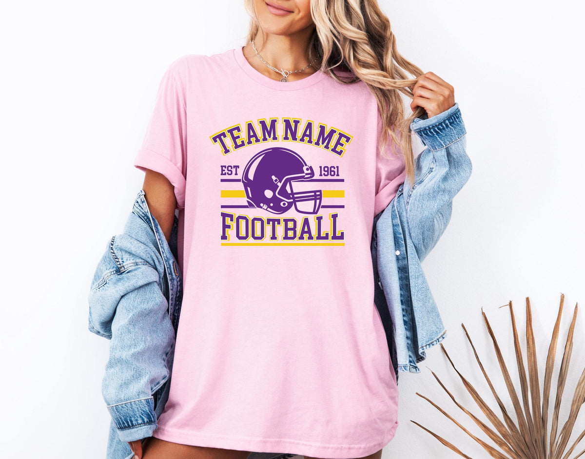 Custom Team Name Football Shirt, Retro Football Sweatshirt, Football Fans Gift Tee